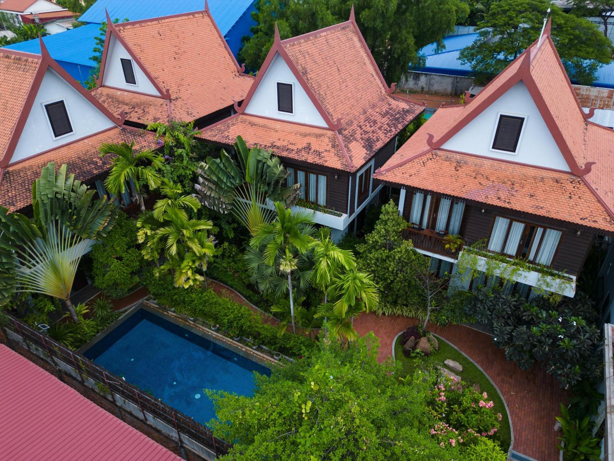 45m² 3 slaapkamer, 3 privé badkamer in Sala Kamreuk Siem Reap Buitenkant foto